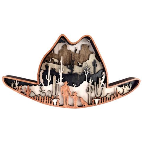 Cowboy Hat Multilayer Sign