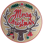 Reindeer Christmas 10" Round